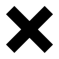 a black and white logo with two crossed arrows