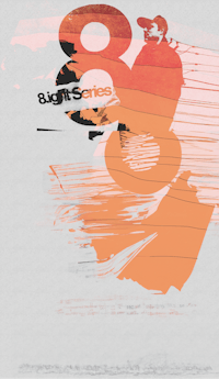 a poster with an image of a man riding a skateboard